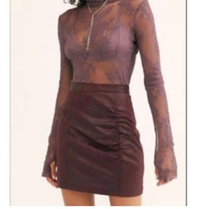 Free people rumi ruched mini skirt, NWOT